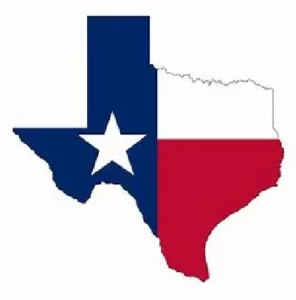 Texas shaped Texas Flag